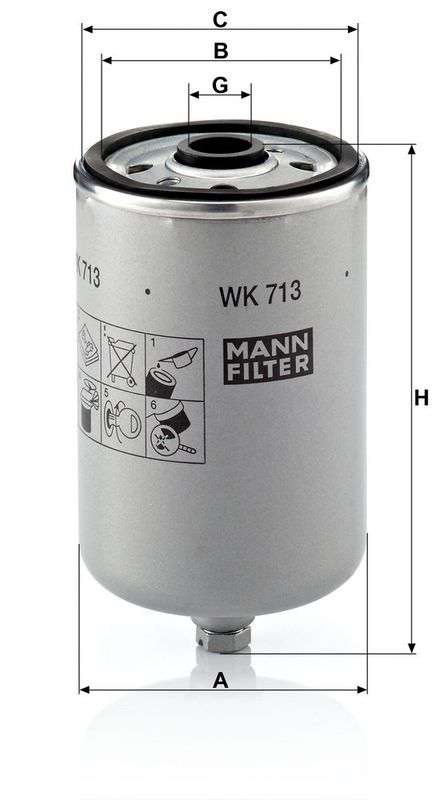 WK713 MANN-FILTER Filtro carburante 