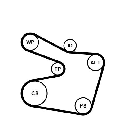 6PK1538K2 CONTINENTAL CTAM Kit Cinghie Poly-V 