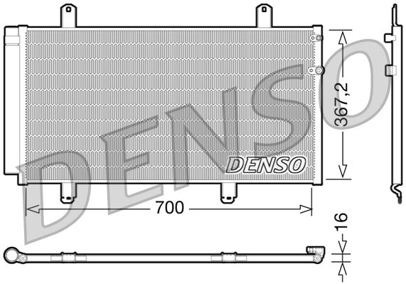 DCN51004 DENSO Condensatore, climatizzatore 