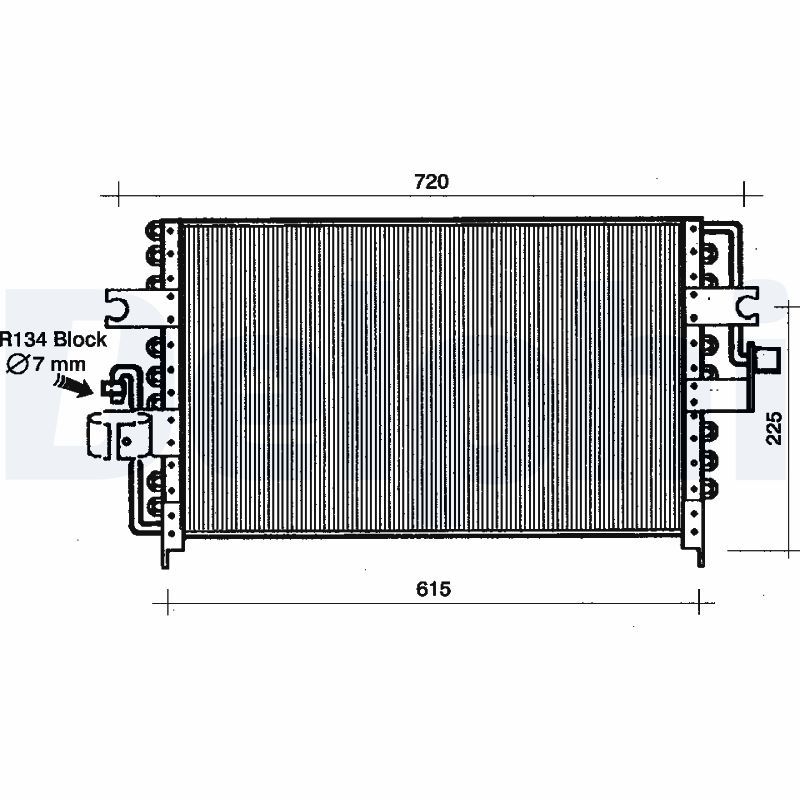 TSP0225195 DELPHI Condensatore, climatizzatore 