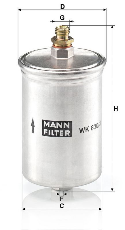 WK830/3 MANN-FILTER Filtro carburante 