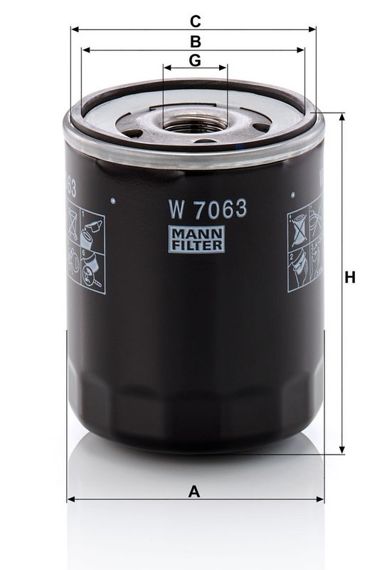 W7063 MANN-FILTER Filtro olio 