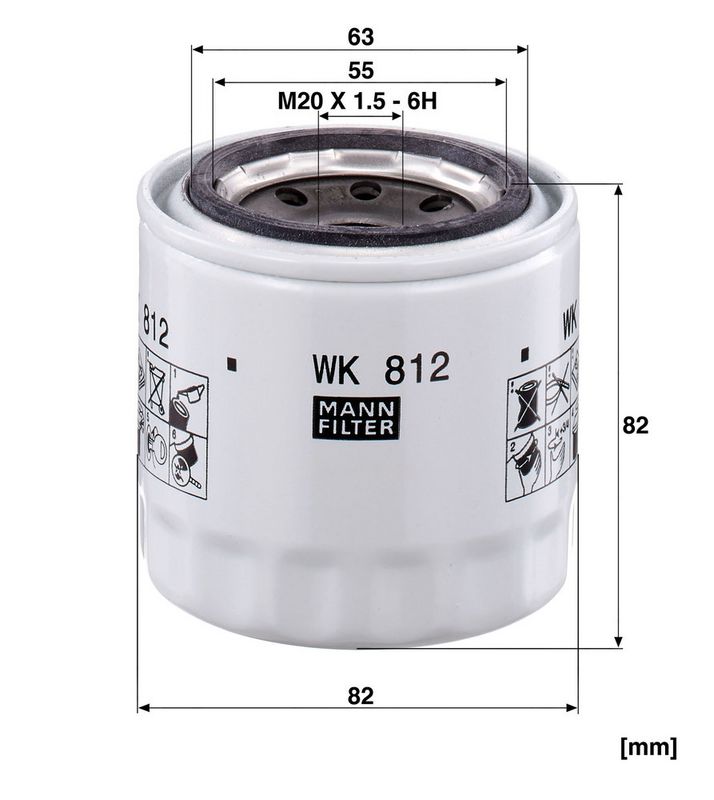 WK812 MANN-FILTER Filtro carburante 