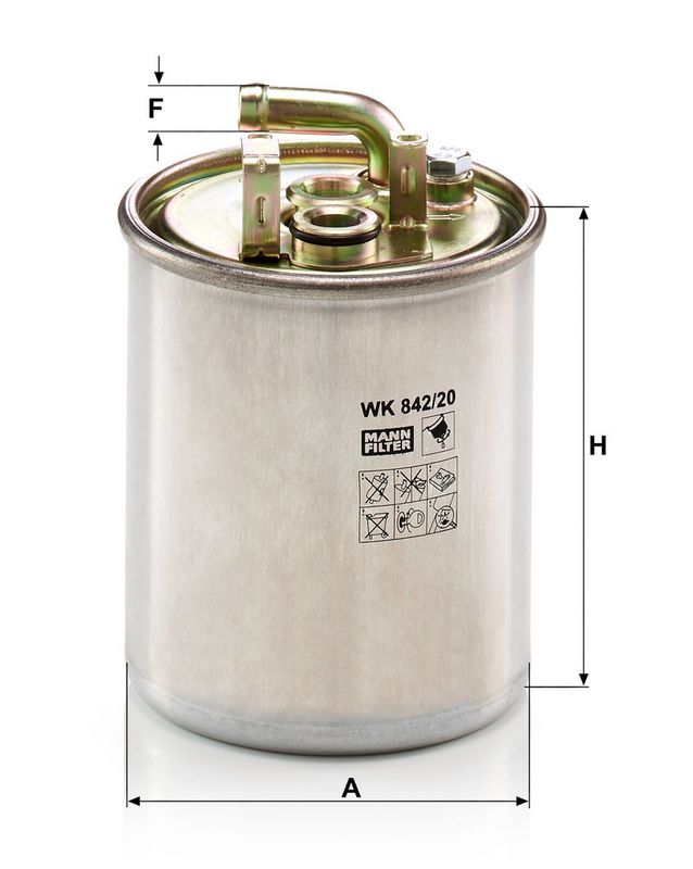 WK842/20 MANN-FILTER Filtro carburante 