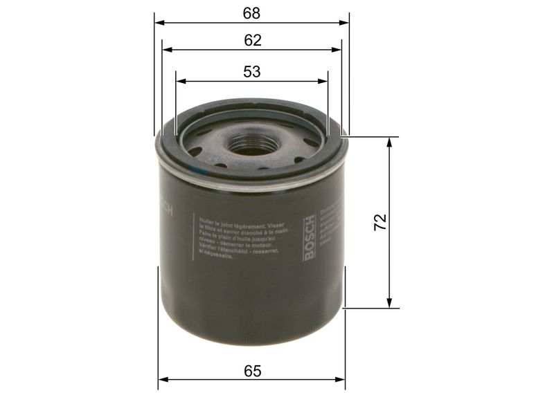 0986452028 BOSCH Filtro olio 