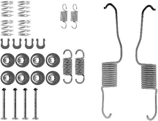 97028900 TEXTAR Kit accessori, Ganasce freno 