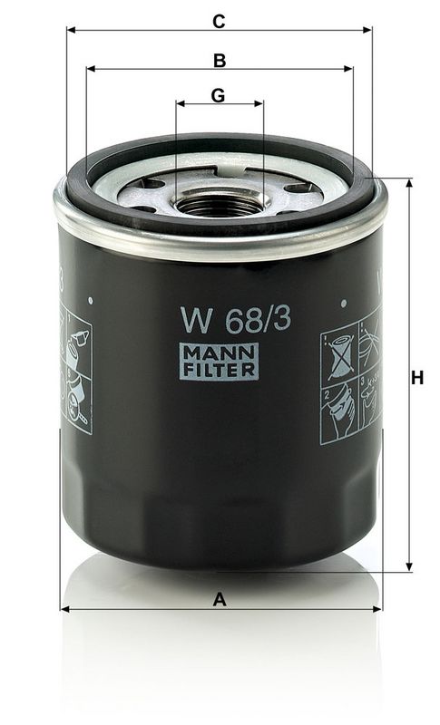 W68/3 MANN-FILTER Filtro olio 
