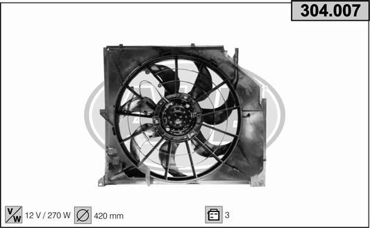 304.007 AHE Ventola, Raffreddamento motore 