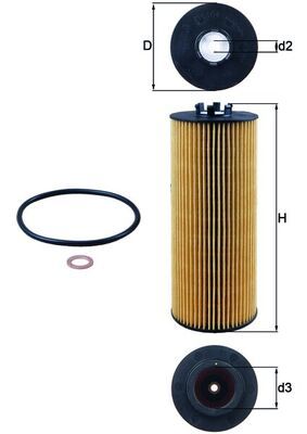 OX164D KNECHT Filtro olio 