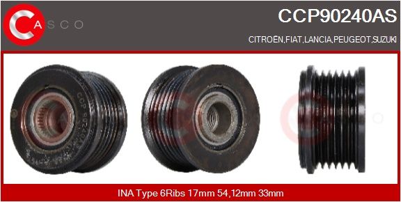 CCP90240AS CASCO Puleggia cinghia, Alternatore 