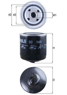 OC145 KNECHT Filtro olio 