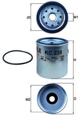 KC238D KNECHT Filtro carburante 