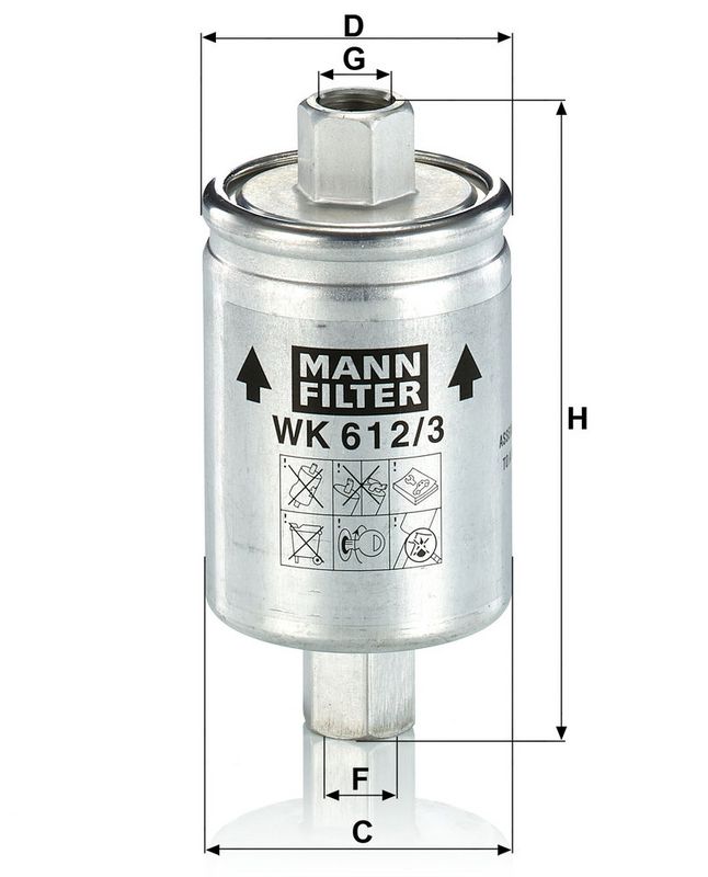WK612/3 MANN-FILTER Filtro carburante 