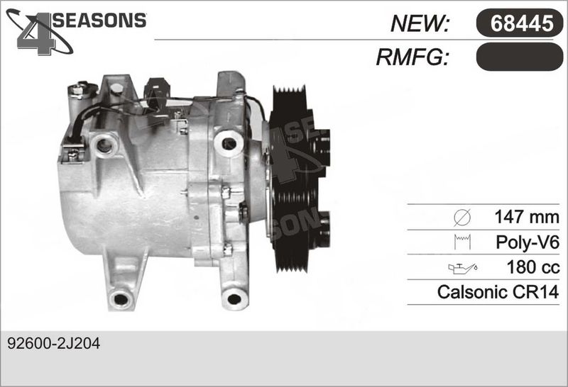 68445 AHE Compressore, climatizzatore 