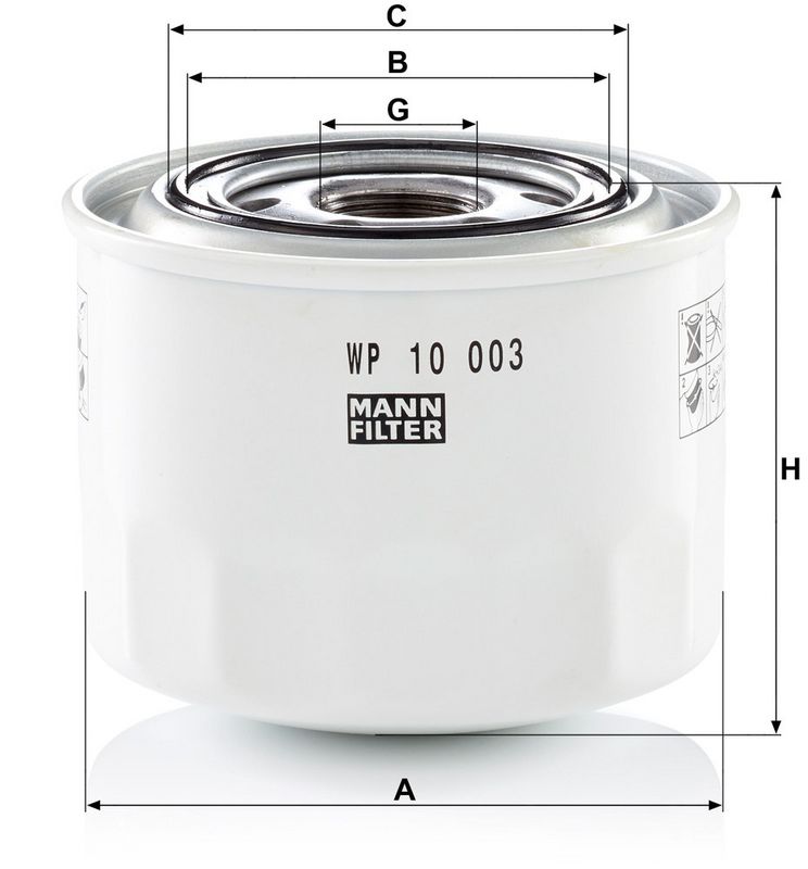WP10003 MANN-FILTER Filtro olio 