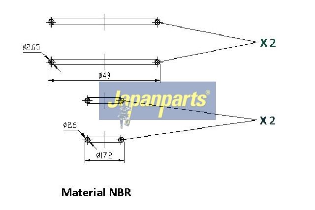 XX-ORING JAPANPARTS Guarnizione solida 