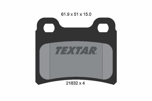 2183201 TEXTAR Kit pastiglie freno, Freno a disco 