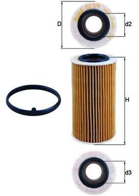 OX379D KNECHT Filtro olio 
