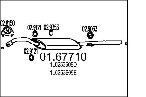 01.67710 MTS Silenziatore posteriore 