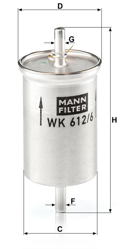 WK612/6 MANN-FILTER Filtro carburante 