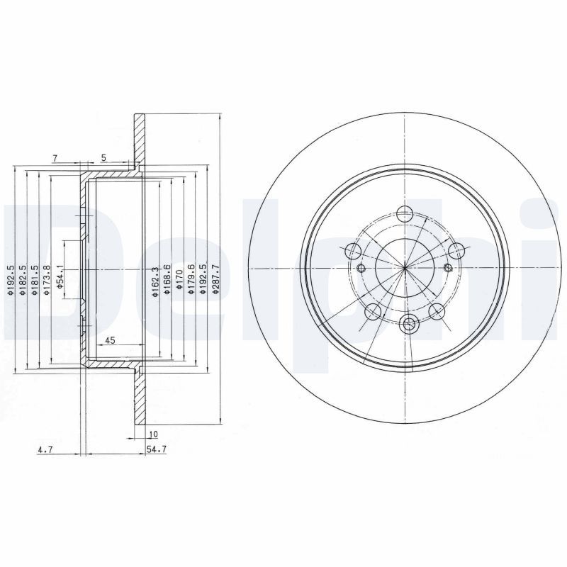 BG3169 DELPHI Disco freno 
