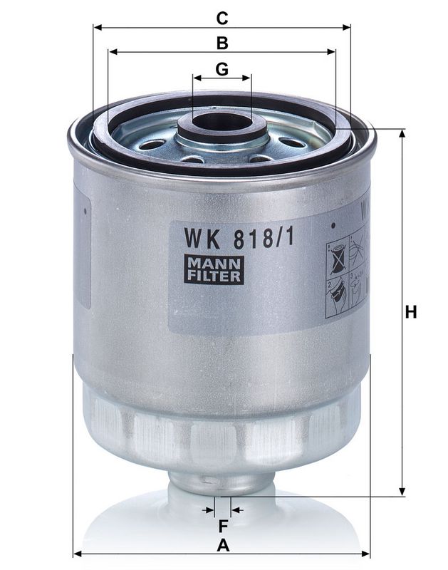 WK818/1 MANN-FILTER Filtro carburante 