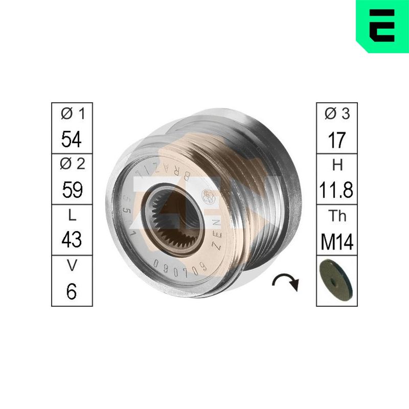 ZN5501 ERA Dispositivo ruota libera alternatore 