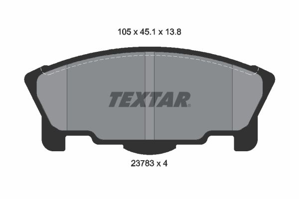 2378301 TEXTAR Kit pastiglie freno, Freno a disco 