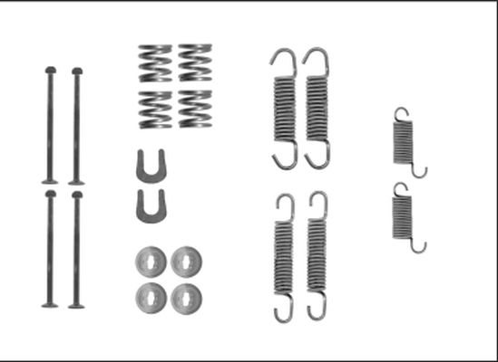 97041000 TEXTAR Kit accessori, Ganasce freno 