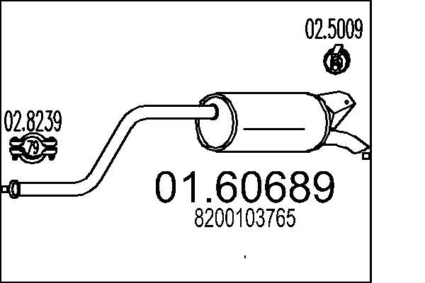 01.60689 MTS Silenziatore posteriore 