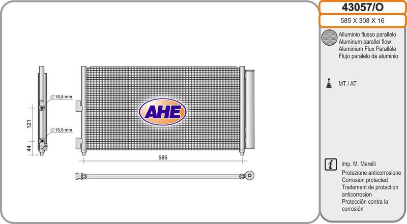 43057/O AHE Condensatore, climatizzatore 