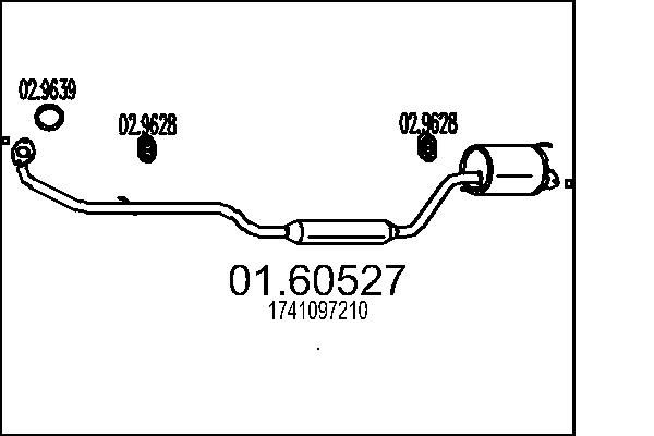 01.60527 MTS Silenziatore posteriore 