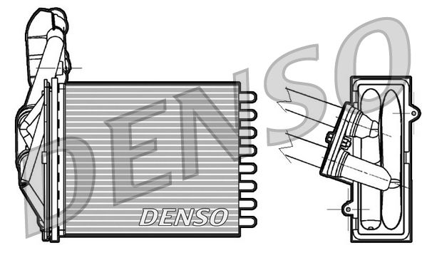 DRR09042 DENSO Scambiatore calore, Riscaldamento abitacolo 