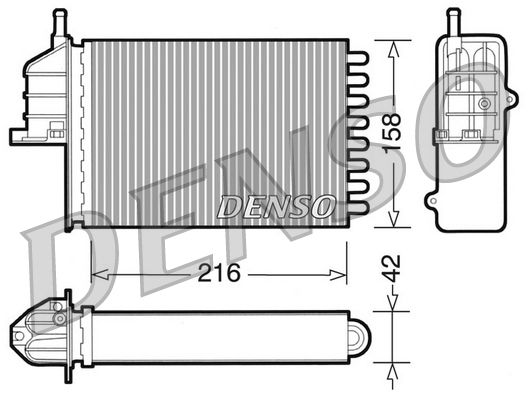 DRR09080 DENSO Scambiatore calore, Riscaldamento abitacolo 