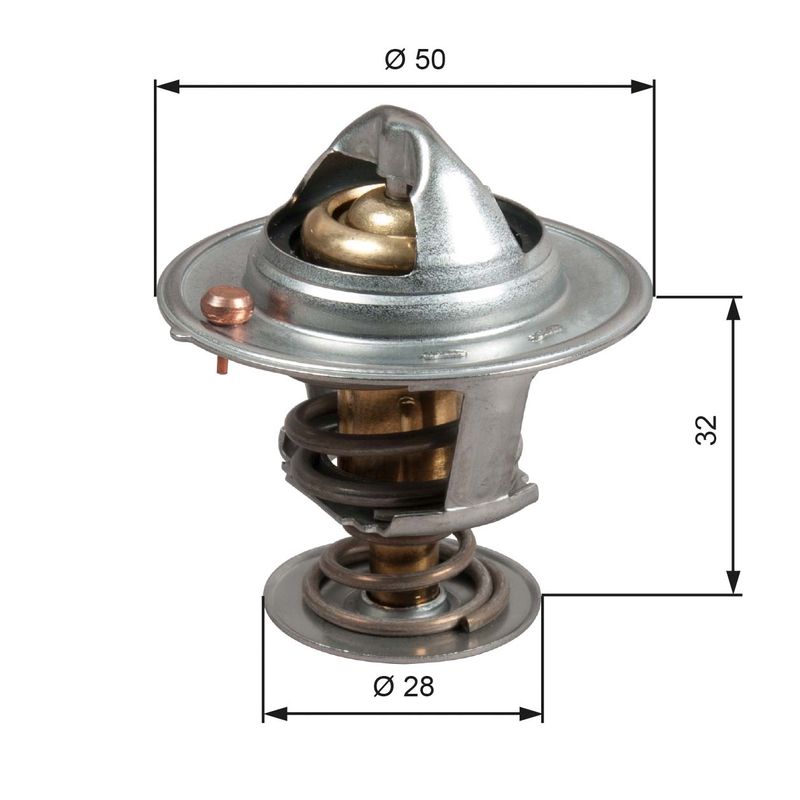 TH50588G1 GATES Termostato, refrigerante 